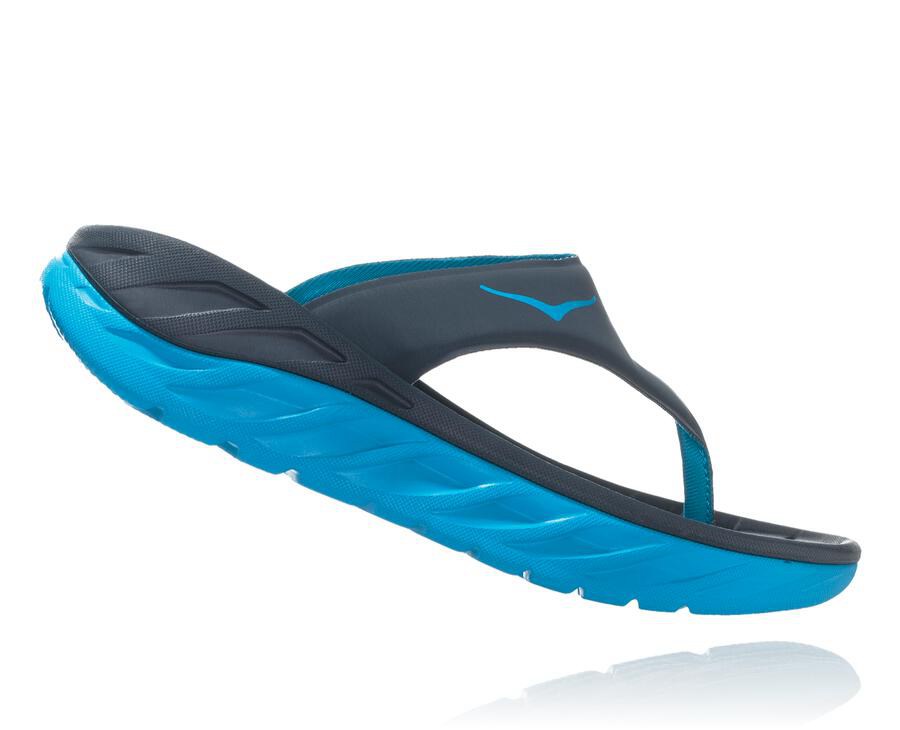 Sandalias Hoka One One Mujer Azul Marino - Ora Recovery Flip - YWRD53490